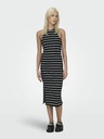 ONLY Rochie midi neagră cu dungi pentru femei ONLY Belfast
