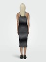 ONLY Rochie midi neagră cu dungi pentru femei ONLY Belfast