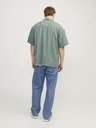 Jack & Jones Cămașă din in cu mânecă scurtă, verde, pentru bărbați Jack & Jones Faro
