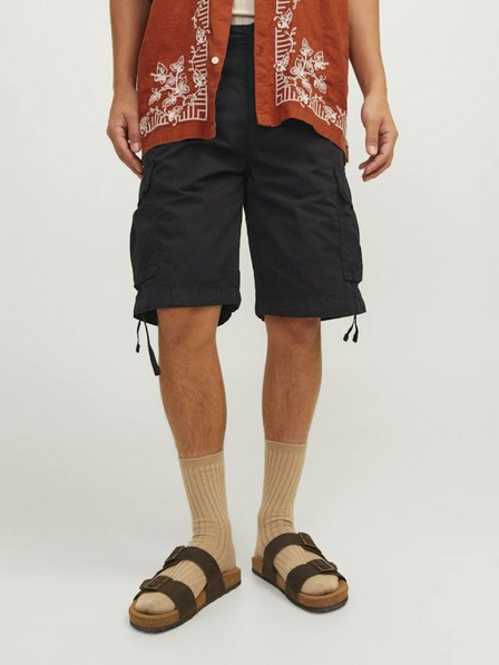 Jack & Jones Pantaloni scurți cargo negri pentru bărbați Jack & Jones Cole