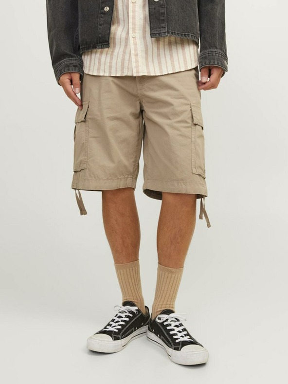 Jack & Jones Pantaloni scurți cargo bej pentru bărbați Jack & Jones Cole