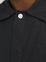 Jack & Jones Cămașă neagră din in cu mânecă scurtă pentru bărbați Jack & Jones Faro