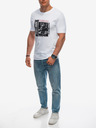 Edoti Tricou barbatesc cu imprimeu - alb EDOTI