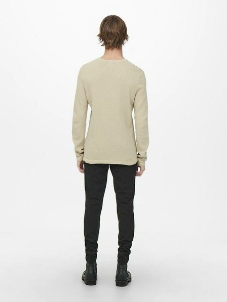 ONLY & SONS Pulover basic bărbați bej ONLY & SONS Panter