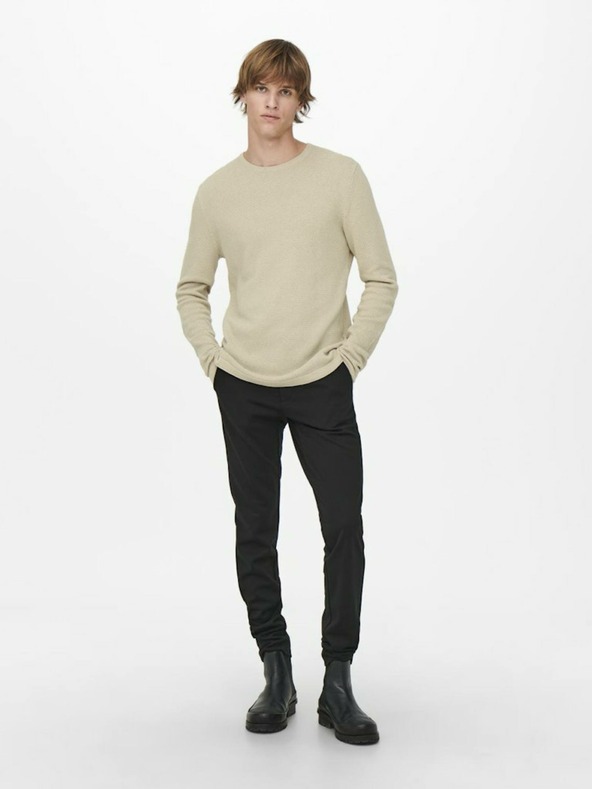 ONLY & SONS Pulover basic bărbați bej ONLY & SONS Panter