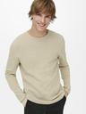 ONLY & SONS Pulover basic bărbați bej ONLY & SONS Panter
