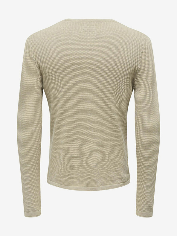 ONLY & SONS Pulover basic bărbați bej ONLY & SONS Panter