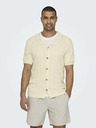 ONLY & SONS Cămașă tricotată crem pentru bărbați ONLY & SONS Diego