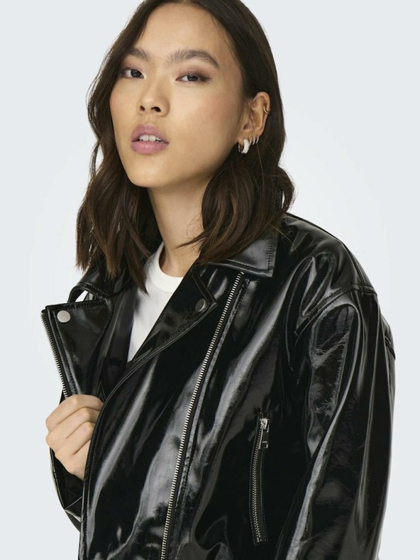 ONLY Jachetă din piele neagră pentru femei ONLY Simone