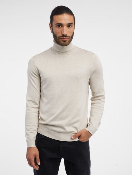 ONLY & SONS Bluză cu guler înalt pentru bărbați, bej ONLY & SONS Wyler