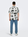 ONLY & SONS Cămașă bărbătească cu model alb-negru ONLY & SONS Nano