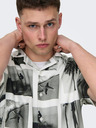 ONLY & SONS Cămașă bărbătească cu model alb-negru ONLY & SONS Nano