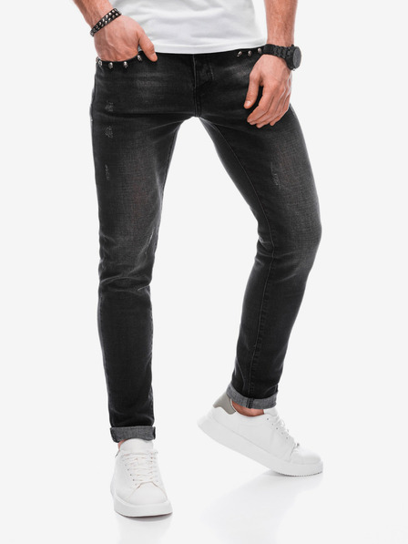 Edoti Pantaloni din denim pentru bărbați 1304P - negri