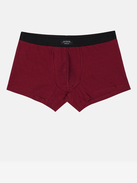 Ombre Clothing Pantaloni scurți boxeri burgundy pentru bărbați Ombre Clothing