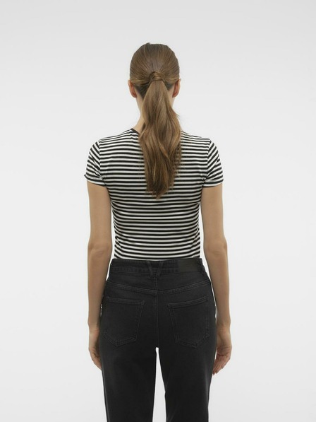 AWARE by VERO MODA Tricou cu dungi albe și negre pentru femei AWARE by VERO MODA