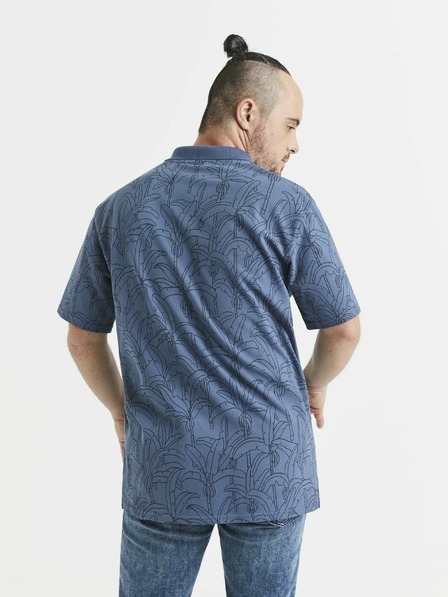 Celio Tricou polo imprimat albastru pentru bărbați Celio