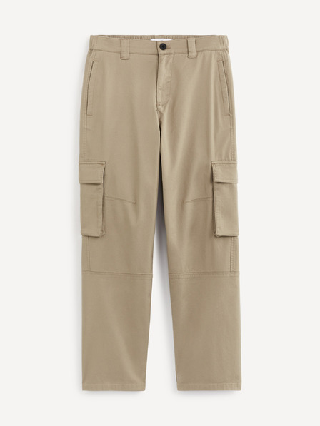 Celio Pantaloni bărbătești bej cu buzunare Celio