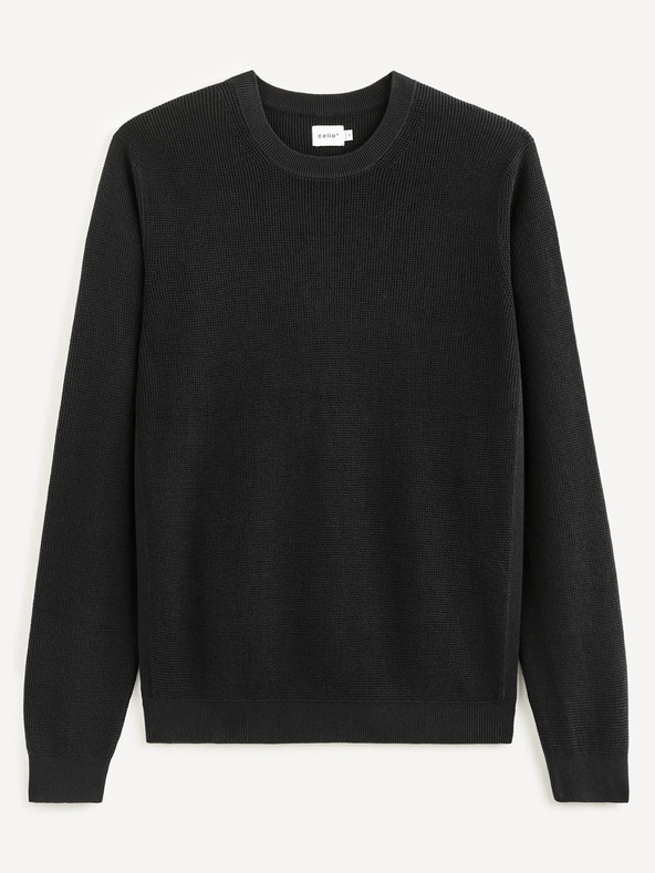 Celio Pulover de bază negru Celio Tepic