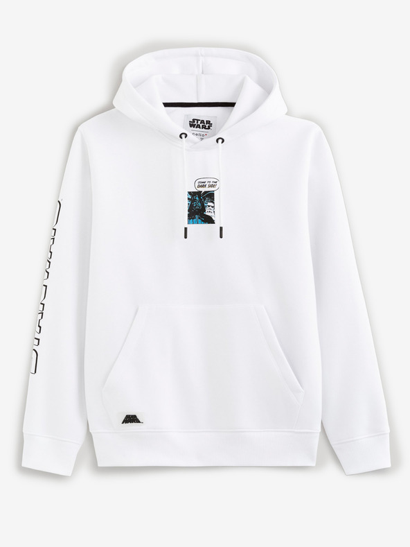 Celio Sweatshirt Celio Star Wars alb pentru bărbați