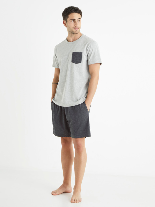 Celio Pijama bărbătească gri Celio