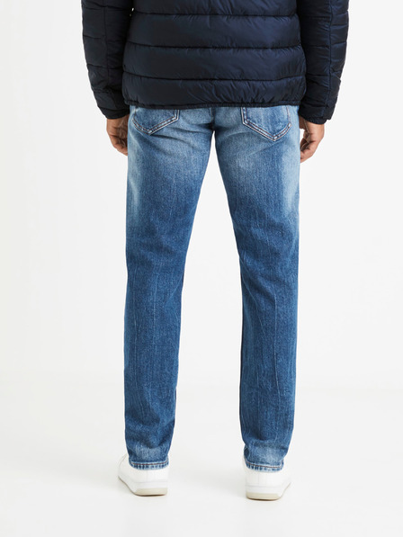 Celio Blugi bărbătești albaștri cu efect rupt Celio Vomarble