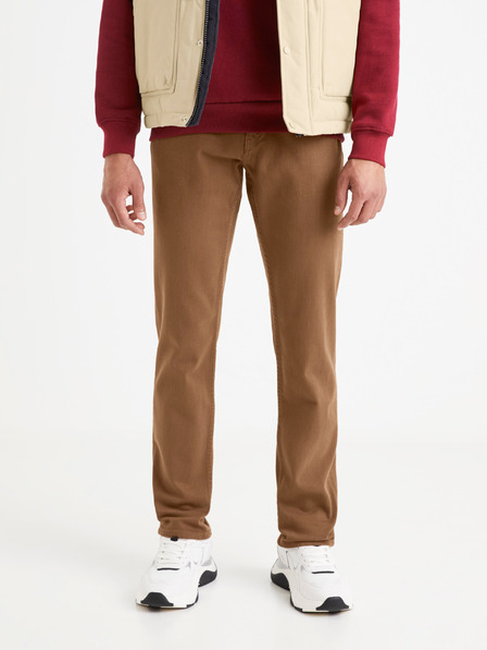 Celio Pantaloni maro pentru bărbați Celio