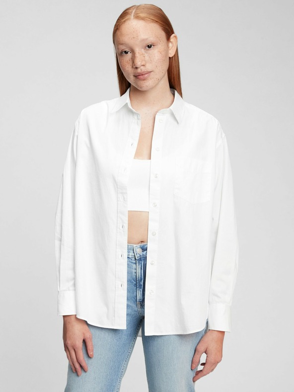 GAP Cămașă oversize din bumbac GAP