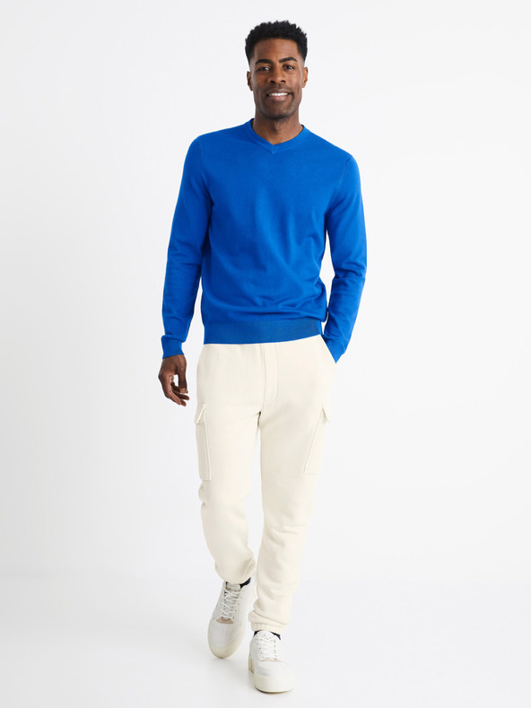 Celio Pulover albastru simplu Celio Befirstv