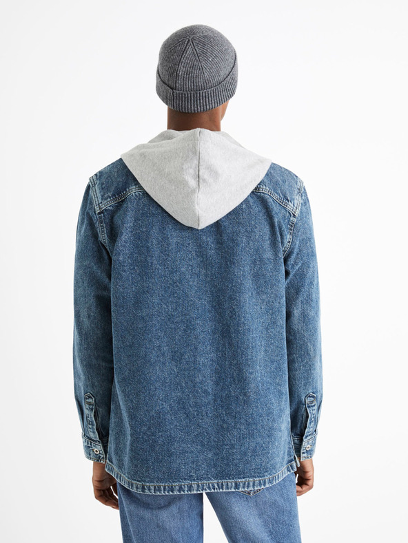 Celio Cămașă din denim albastru cu glugă Celio Caoris