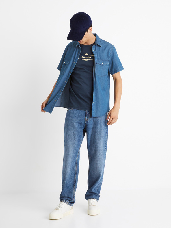 Celio Blugi albaștri Loose fit Celio C75 Coback2
