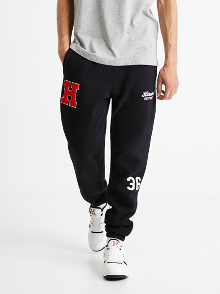 Celio Pantaloni de trening negri pentru bărbați Celio Harward University