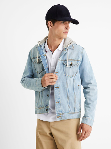 Celio Jachetă din denim albastru deschis pentru bărbați Celio Cudenshood