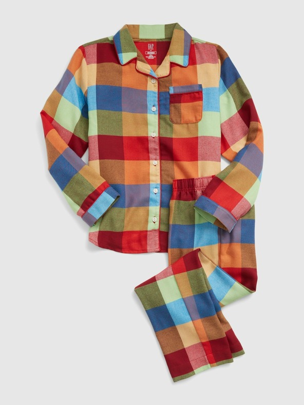GAP Pijama în carouri pentru copii GAP