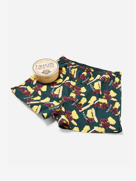 Celio Pantaloni scurți cu model verde închis pentru bărbați în pachet cadou Celio