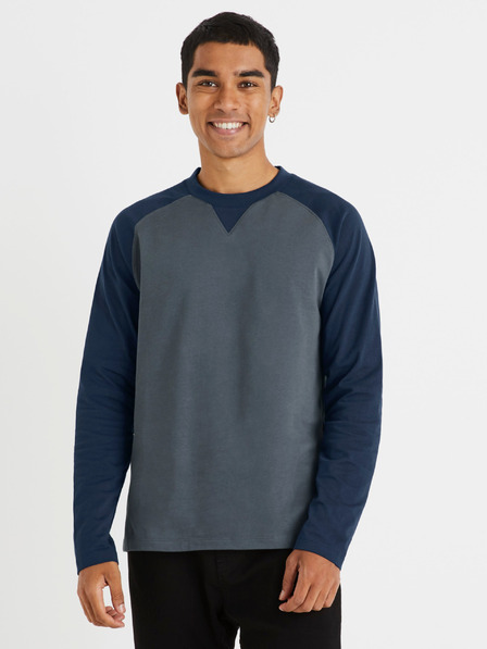 Celio Albastru Gri Tricou cu mânecă lungă pentru bărbați Celio Cesolrag