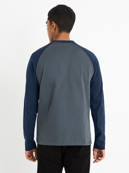 Celio Albastru Gri Tricou cu mânecă lungă pentru bărbați Celio Cesolrag