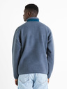Celio Blu Sweatshirt fleece bărbați Celio Cesheep