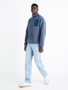 Celio Blu Sweatshirt fleece bărbați Celio Cesheep