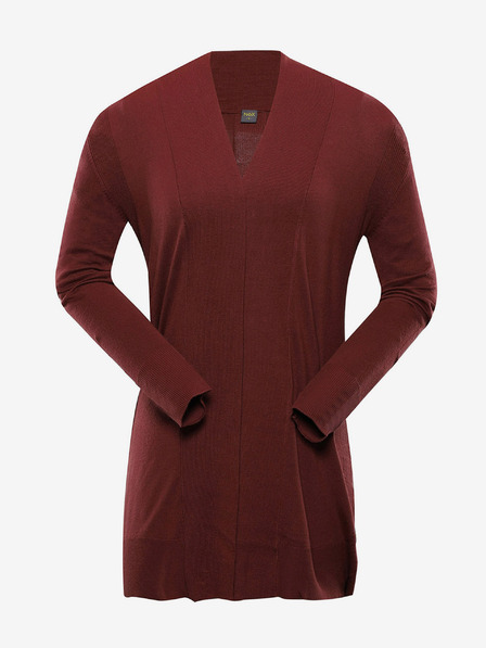NAX Pulover lung bordeaux pentru femei NAX Edera