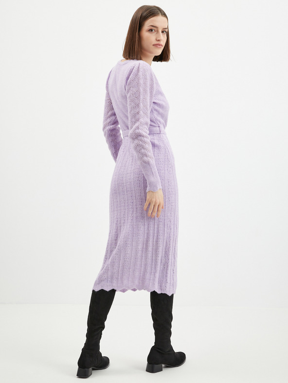 Orsay Rochie midi pulover de damă violet deschis cu un amestec de lână OR