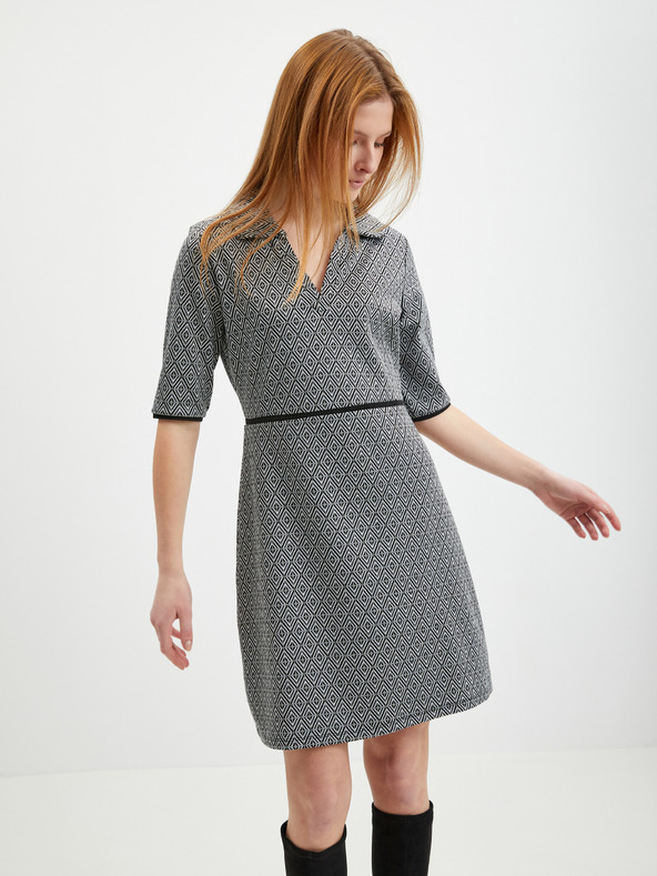 Orsay Rochie pulover de damă neagră cu model ORSAY