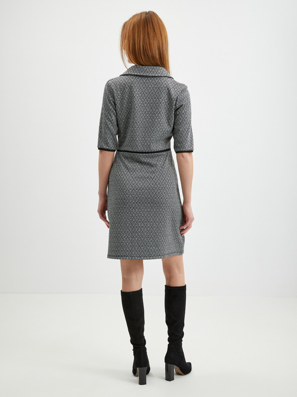 Orsay Rochie pulover de damă neagră cu model ORSAY