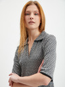 Orsay Rochie pulover de damă neagră cu model ORSAY