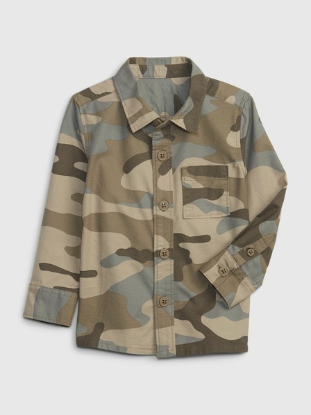 GAP Baby cămașă army cu model GAP