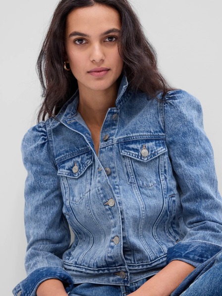 GAP Geacă din denim cu mâneci bufante GAP