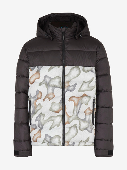O'Neill Jachetă de iarnă cu model alb și negru pentru bărbați O'Neill O'RIGINALS PUFFER JACKET