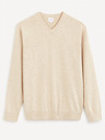 Celio Pulover basic bărbați bej Celio Decotonv