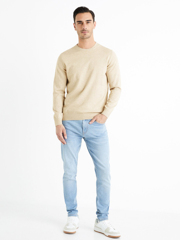 Celio Pulover bărbați bej Celio Decotonv