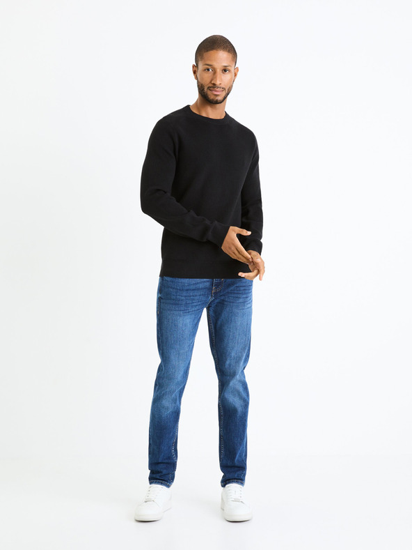 Celio Pulover basic negru pentru bărbați Celio Femoon