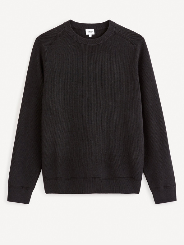Celio Pulover basic negru pentru bărbați Celio Femoon